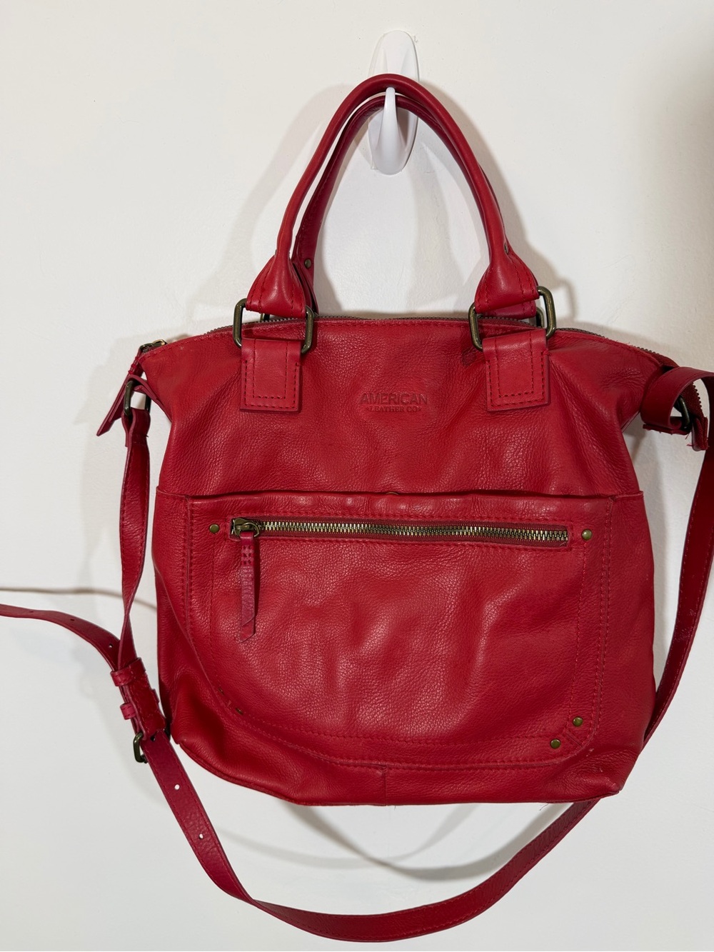American Leather Co Jamestown Tote in Cherry